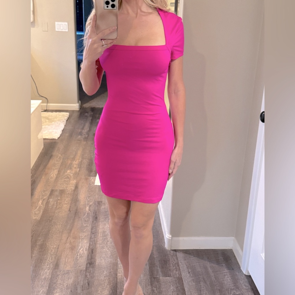 Pink mini dress. Stretchy, Size S